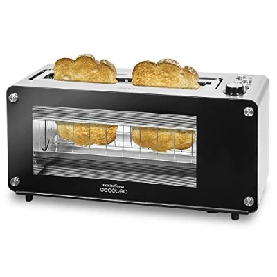 Imagen de Tostadora Cecotec VISIONTOAST, 1260 W, 7 posiciones, Para 2 tostadas, Acero inoxidable