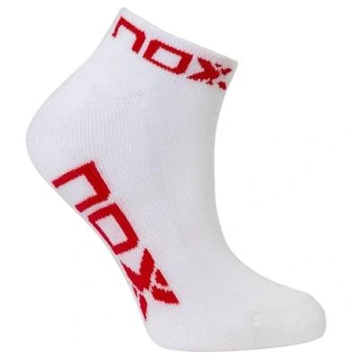 Imagen de NOX Pack calcetines técnicos TOBILLEROS pinkies blanco/rojo