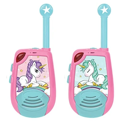 Imagen de Lexibook, Unicornio, Walkie Talkies Digitales para niños, 2 km de Alcance transmisión, función luz Morse, Clip cinturón Transporte, Funciona con Pilas, Rosa, TW25UNI