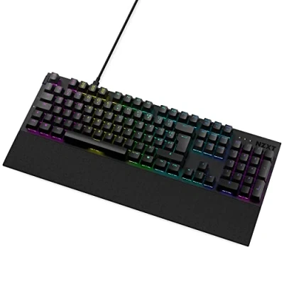Imagen de NZXT Function 2022 Teclado mecánico Gamer para PC Iluminación Interruptores RGB lineales compatibles MX Intercambiables en Caliente Negra FR (AZERTY)