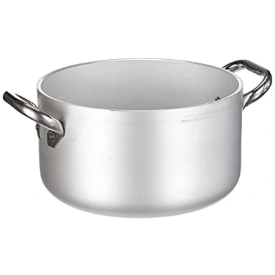 Imagen de Ollas Agnelli Cazuela cilíndricos, de Aluminio, Alta Radiante, con 2 Asas en Acero Inoxidable, Plata, 5,6 litros