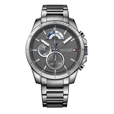 Imagen de Tommy Hilfiger Reloj Analógico de Cuarzo multifunción para hombre con Correa Acero Inoxidable en Color Plata u Oro Gris