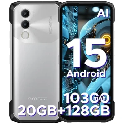 Imagen de DOOGEE Blade 20 Movil Irrompible Android 15 2025, 20GB+128GB/2TB Teléfono Móvil Resistente, 10300mAh Smartphone 6.6 HD+ 90Hz IPS, 3 Ranuras/4G Dual SIM, Unisoc T7200/16MP/GPS/Face ID Natural