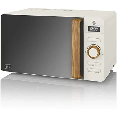 Imagen de Swan Horno microondas digital nórdico de 20 L, 6 niveles potencia, 800 W temporizador 60 minutos, blanco mate