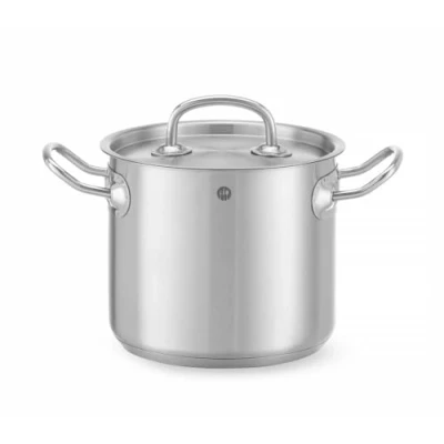 Imagen de HENDI Olla de cocina, alta, con tapa orificios salida vapor, fondo inducción continuo, apta para todas las fuentes calor y el lavavajillas, 2.8L, ø160x(H)140mm, acero inoxidable