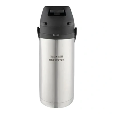 Imagen de Pioneer Flasks, Dispensador de Bebidas, Acero Inoxidable, Airpot, Para Etiquetado Como &quot;HOT WATER&quot;, Conferencias o Eventos, 1,9 Litros, SS19HC WAT