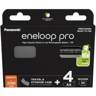 Imagen de Panasonic Eneloop Pro Black R6 / AA BK 3HCDE (mín. 2500 mAh) 4 (+ Caja) pcs 5410853065036