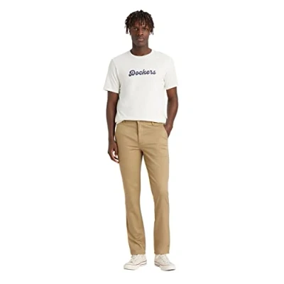 Imagen de Dockers Alpha Original Skinny, Pantalones para Hombre, Marrón (New British Khaki), 36W / 34L