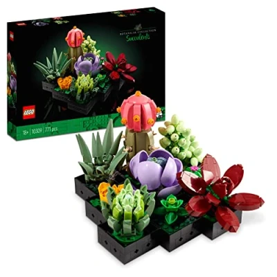 Imagen de LEGO Icons Suculentas, Maqueta de Plantas Artificiales para Construir, Decoración Casa, Manualidades Adultos, Colección Botanical, Kit Ramo Flores, Regalo Mujeres y Hombres 10309