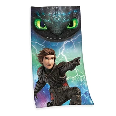 Imagen de Herding Dragons Toalla de baño (algodón, 150 x 75 cm), Multicolor