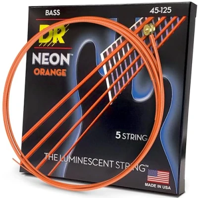 Imagen de DR Strings HI DEF NEON Bass Guitar (NOB5 45)