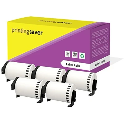 Imagen de 5x DK 22243 102 mm x 30,48 m Cintas de etiquetas continuas compatibles para Brother P Touch QL 1050, 1050N, 1060N, 1100, 1110NWB Impresoras
