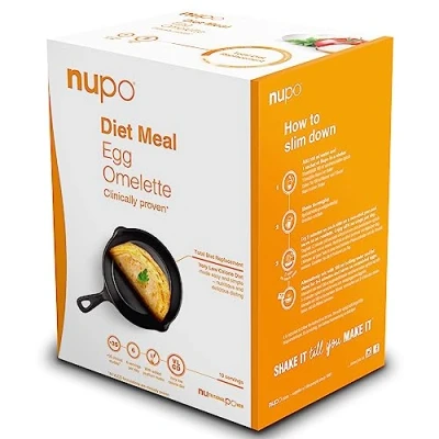 Imagen de NUPO Diet Meal Tortilla de Huevo Comida Dietética Premium para el Control Peso I Sustituto Completo la 10 Raciones Sin Gluten, OMG