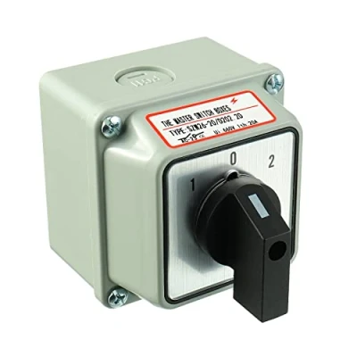 Imagen de SIGANDG interruptor giratorio universal SZW26 20/D202.2D con principal caja exterior LW28 20/4, 660 V, 20 A, ON OFF 3 posiciones, 2 fases, 8 terminales
