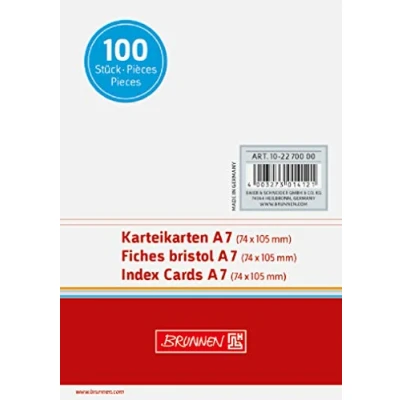 Imagen de Bueno ficha, fichas, 180 g/m², cruz A7, blanco