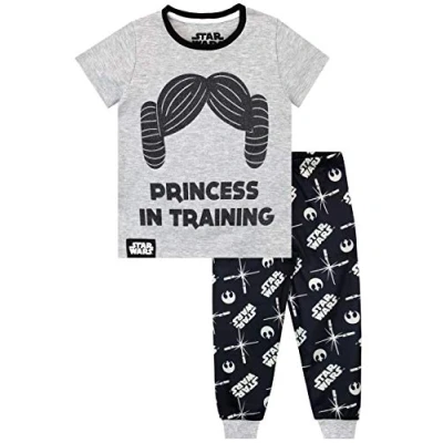 Imagen de Star Wars Pijamas de Manga Corta para niñas La Guerra Las Galaxias Gris 11 12 Años