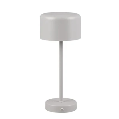 Imagen de Reality Leuchten Lámpara de mesa LED recargable Jeff, gris, altura 30 cm, metal