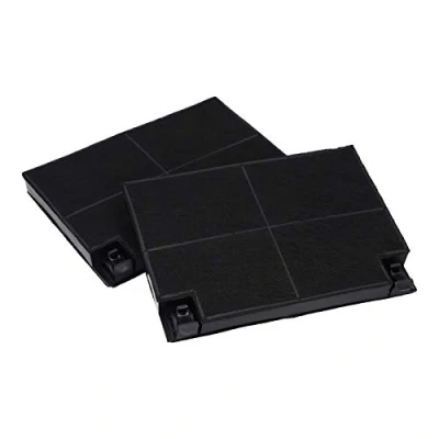 Imagen de 2 filtros de carbón activado 140 mm cuadrados para Electrolux Zanussi 50290660005 E3CFF70 tipo EFF70 campana extractora