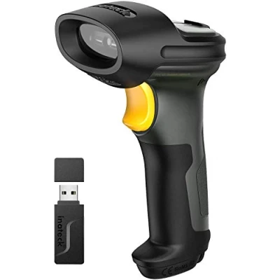 Imagen de Inateck Lector de códigos Barras inalámbrico 1D, Escáner Codigo Bluetooth, Alcance transmisión 100 m, Lee sobre Pantalla, Pro 7