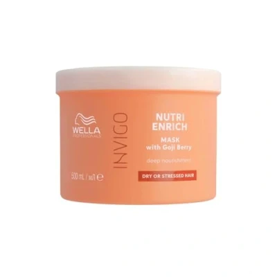 Imagen de Wella Professionals Invigo Nutri Enrich Mascarilla Nutrición Profunda Nutre el pelo seco y dañado Anti encrespamiento Vitamina E Bayas de Goji 500ml
