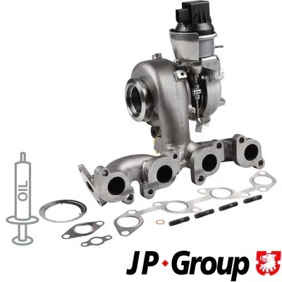 Imagen de JP GROUP 1117402700 Turbocompresor de gases escape incl. kit juntas VOLKSWAGEN: Scirocco III, Passat B6 Berlina