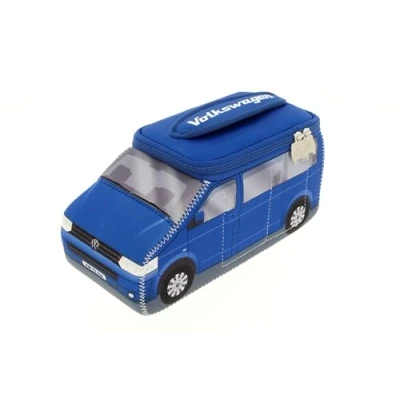 Imagen de BRISA VW Collection Bolsa de Neopreno Universal para maquillajecosméticosviajes y Farmacia T5 Camper Bus (Azul/Grande)