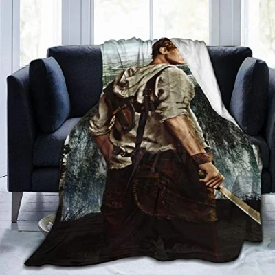 Imagen de Amkong Thomas Brodie Sangster Manta de franela forro polar con impresión 3D, súper suave, ligera, acogedora y decorativa para cama, sofá sofá, 50 x 40 pulgadas