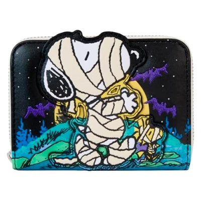 Imagen de Loungefly Peanuts Snoopy Mummy Cartera con cremallera alrededor