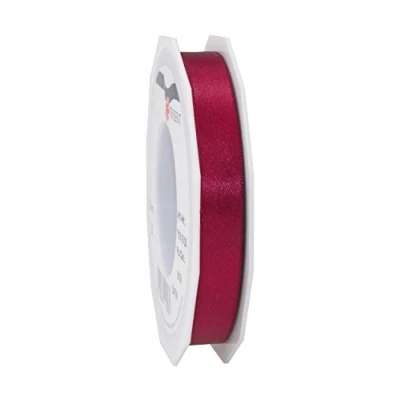 Imagen de Prasent C.E. Pattberg Rollo de Cinta Doble Cara Satinado 15 mm x 25 m, Color Burdeos