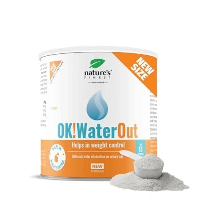Imagen de Nature&#039;s Finest by Nutrisslim OK!WaterOut Bebida Drenante con Raíz de Ortiga y Sauco Elimina Líquidos Reduce Hinchazón 100% Vegano, 150g por 15 días, Dosis Potente Sin Aditivos Artificiales