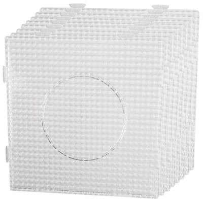 Imagen de Smowo® 8 Platillas de Perlas Planchar cuadradas y transparentes Juego Cuentas Beads 14.5 x cm