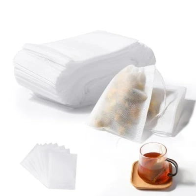 Imagen de Vinabo 400 Piezas Filtros para Té, 7 x 9 cm Filtro Te, Bolsas Desechables de Té Suelto,Infusor Te con Cordón, Fragante, DIY Especias, Vainilla, Lavanda, Café