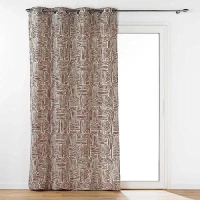 Imagen de Douceur d&#039;Intérieur Pandore Cortina, con Ojales, 140 x 240 cm, Negra, de polialgodón, Estampada
