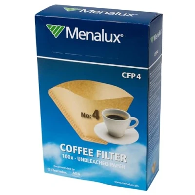 Imagen de Menalux CFP4 100 Filtros de papel, número 4, para cafetera goteo