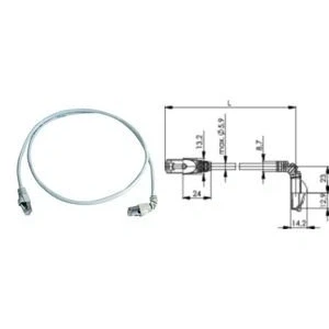 Imagen de Telegärtner Cat.7 Mp8 Fs 600 Lszh 0.5m; 1x90 degrees Cables De Red