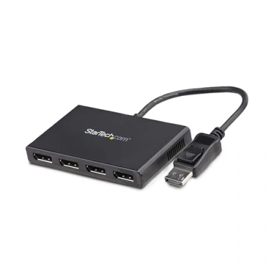 Imagen de StarTech.com Hub MST de 4 Puertos DisplayPort 1.2 Divisor Splitter DP Monitores Adaptador a 4x 1080p Alimentado por USB Windows Solamente (MSTDP124DP)