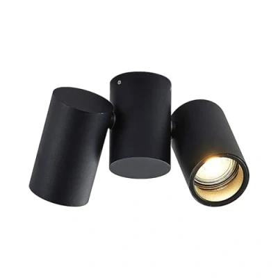 Imagen de lámpara de techo &#039;Gesina&#039; (Moderno) en Negro hecho Aluminio e.o. para Salón &amp; Comedor (2 llamas, GU10) Arcchio techo,