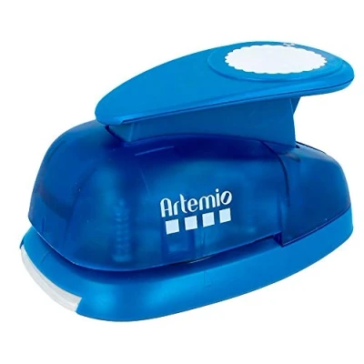 Imagen de Artemio Perforadora de Palanca Gigante 5 cm con Roseta Circular, Azul