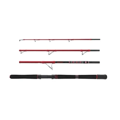 Imagen de PENN Squadron III Caña de Pescar para Barco Viaje, Pesca en Barco, Agua Salada, componentes a Prueba Ideal Bacalao, abadejo, fletán y más, Unisex, Rojo, 2,10 m,
