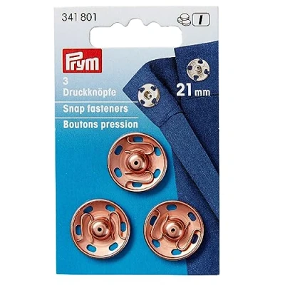 Imagen de Prym 341801 Snap Fasteners, Metal, Rose Gold, 9.3000000000000007 x 5.7 0.7 cm