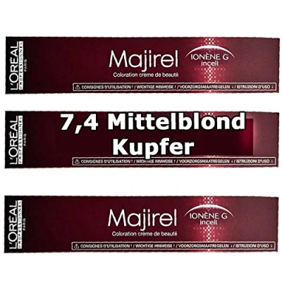 Imagen de L&#039;Oréal Professionnel Majirel Coloración permanente 50 ml 7.4 Copper Blonde