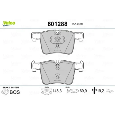 Imagen de VALEO 601288 Juego de pastillas freno Eje delantero excl. contacto avisador desgaste Chapa antichirridos BMW: 2 Active Tourer, 3 Berlina