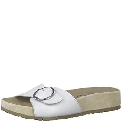 Imagen de Tamaris 8 87100 20, Pantuflas Mujer, White Nappa, 40 EU Ancho