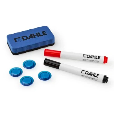 Imagen de Dahle 95140 13540 Whiteboard Starter Set de 7 piezas 2 Marcador, 4 imanes, 1 borrador