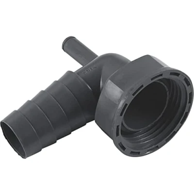 Imagen de Cornat Rezyklat TEC356393R Unión de manguera (90, 21 mm diámetro, 23 mm, plástico reciclado, fabricado en Alemania, conexión máquina, ángulo calidad, 1 pulgada, diámetro pulgada),