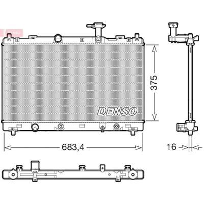 Imagen de Radiador, refrigeración del motor DENSO DRM47041
