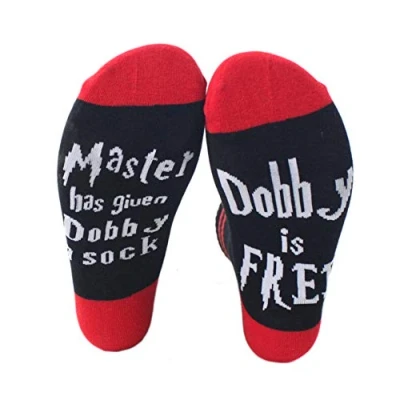 Imagen de Mnsun El Maestro le ha Dado a Dobby Unos Calcetines de algodón Casuales con Alfabeto inglés para Hombres y Mujeres, duraderos, sin Pelota.