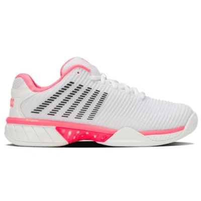 Imagen de K SWISS Hypercourt Express 2 Zapatillas de tenis para todas las superficies, Mujer, Talla: 41.5, White/neon pastel pink/black Zapatos