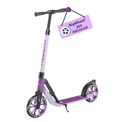 Imagen de HUDORA BigWheel 205 Advanced Scooter Patinete de Aluminio cómodo para hasta 100 kg Plegable y Ajustable en Altura niños/Adolescentes Adultos
