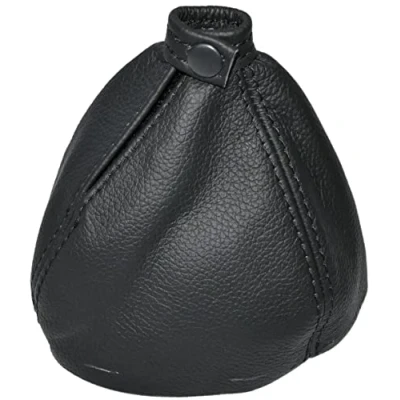 Imagen de AERZETIX C59971 Funda para palanca de cambios en piel genuina compatible con Alfa Romeo 159 2005 2011 color: negro costuras negras caja manual